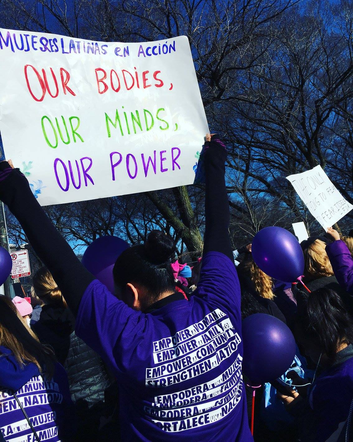 Mujeres Latinas en Accion protest