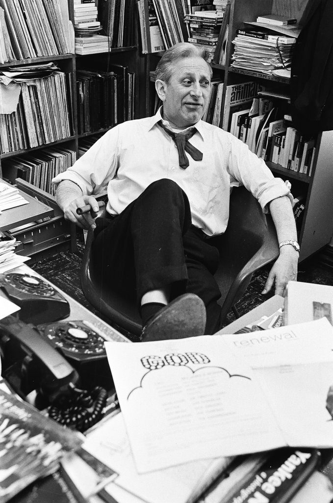 Author and broadcaster Studs Terkel works in his office